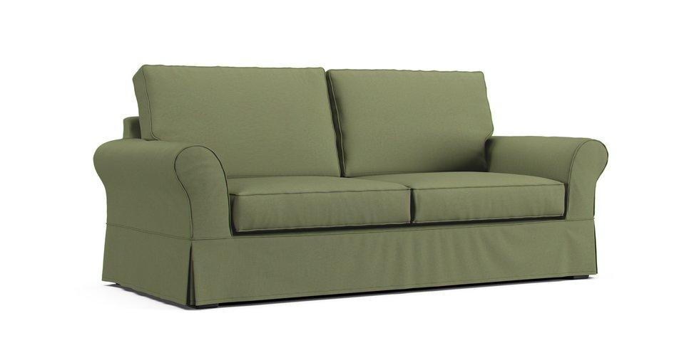 PB Comfort Roll Arm Sleeper Sofa Slipcover - Care+ Canvas Sage