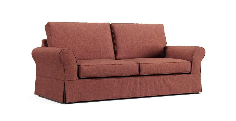 PB Comfort Roll Arm Sleeper Sofa Slipcover - Care+ Tweed Sunset
