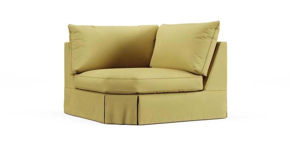 PB Comfort Square Arm Wedge Seat Slipcover - Care+ Tweed Amber