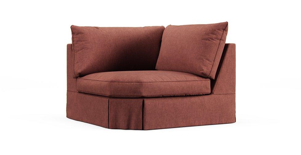 PB Comfort Square Arm Wedge Seat Slipcover - Care+ Tweed Sunset