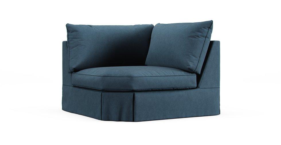 PB Comfort Square Arm Wedge Seat Slipcover - Care+ Tweed Teal