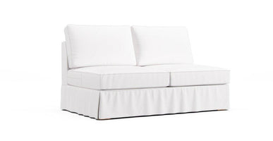 PB Comfort Square Arm Armless Loveseat Slipcover