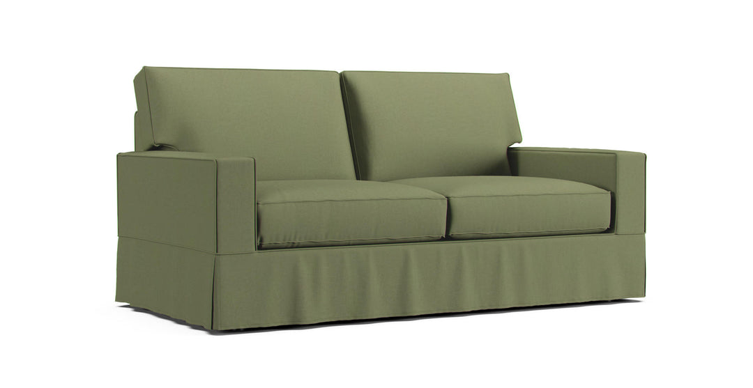 PB Comfort Square Arm Sofa Slipcover - Care+ Canvas Sage