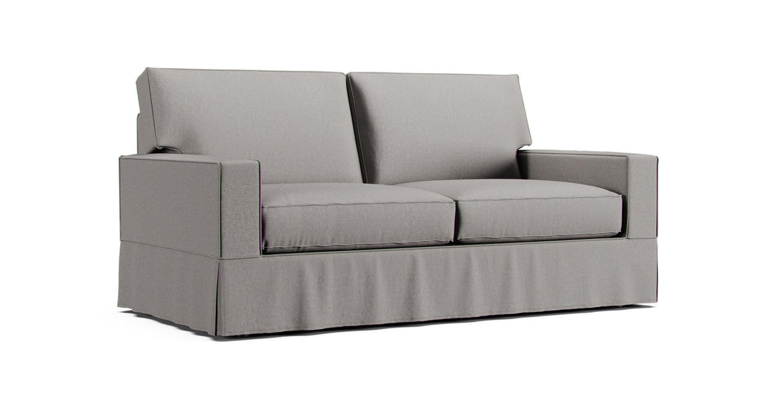 PB Comfort Square Arm Sofa Slipcover - Care+ Canvas Ash