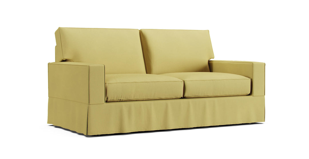 PB Comfort Square Arm Sofa Slipcover - Care+ Tweed Amber