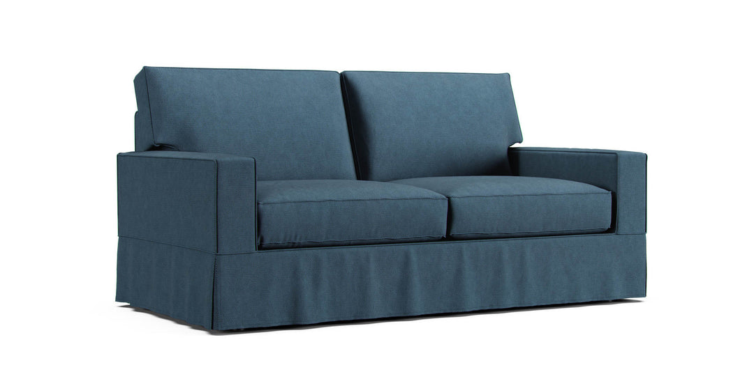 PB Comfort Square Arm Sofa Slipcover - Care+ Tweed Teal