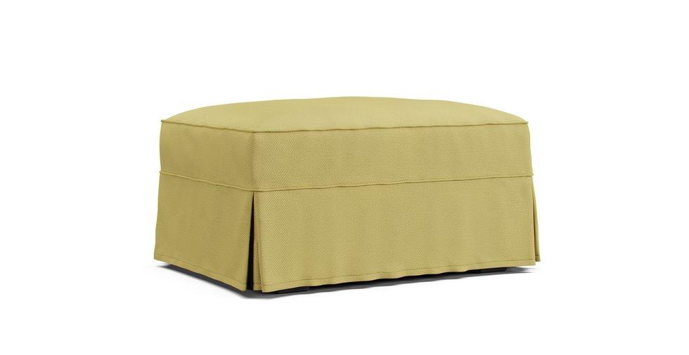 PB Comfort Ottoman Slipcover - Care+ Tweed Amber