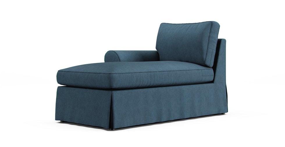 Pearce Roll Arm Left/Right Arm Chaise Slipcover - Care+ Tweed Teal