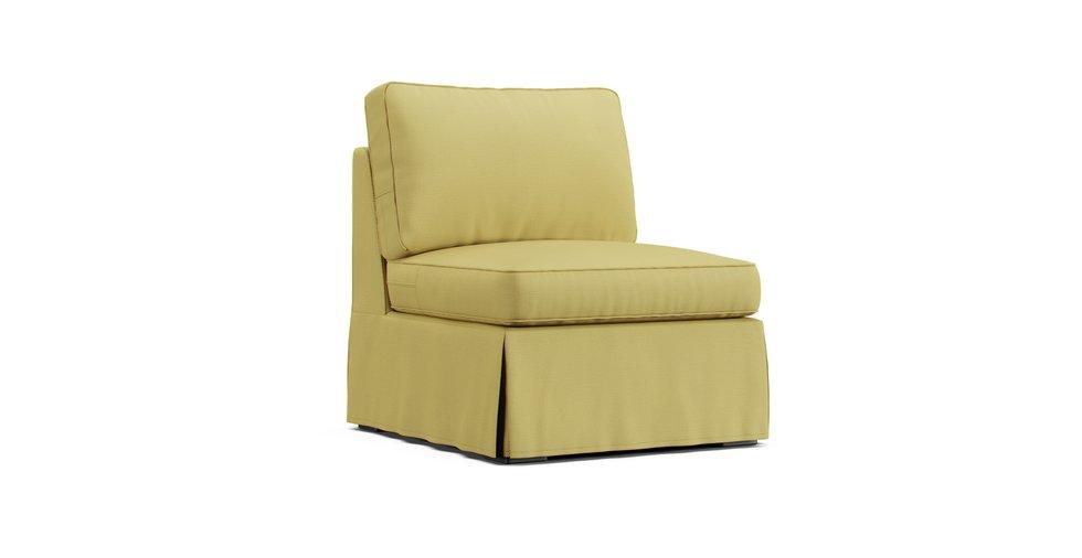 Pearce Roll Armless Chair Slipcover - Care+ Tweed Amber