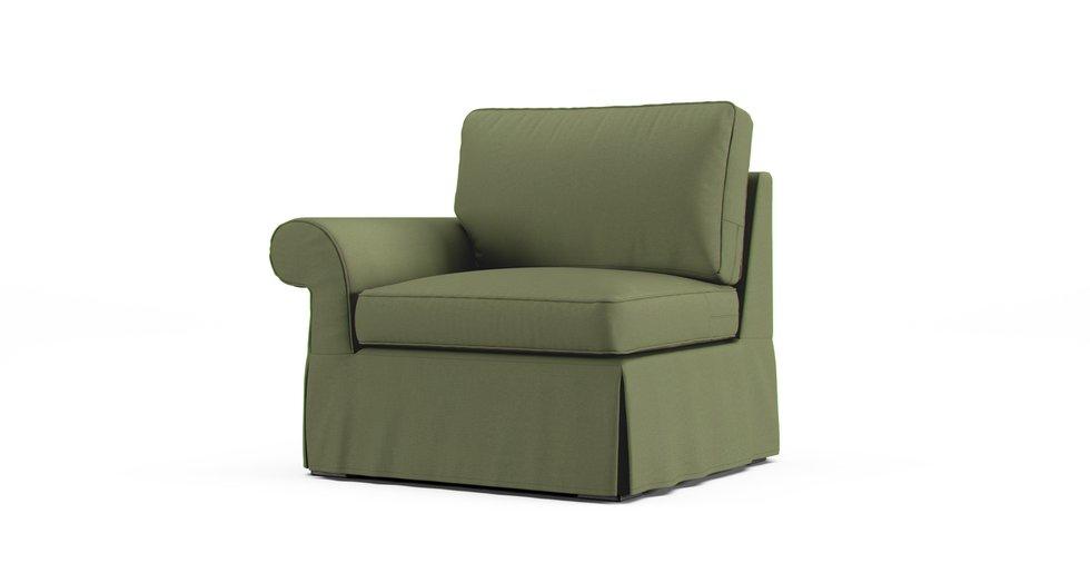 Pearce Roll Arm Left/Right Arm Chair Slipcover - Care+ Canvas Sage