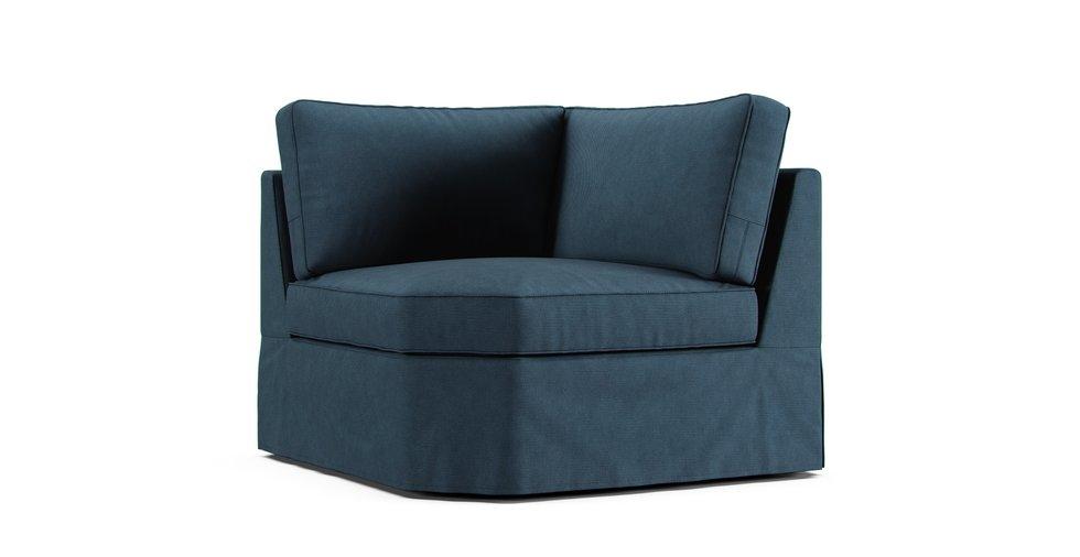 PB Pearce Roll Arm Wedge Seat Slipcover - Care+ Tweed Teal