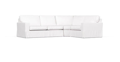 Pearce Square Arm 3-Piece Sectional with Wedge Slipcover