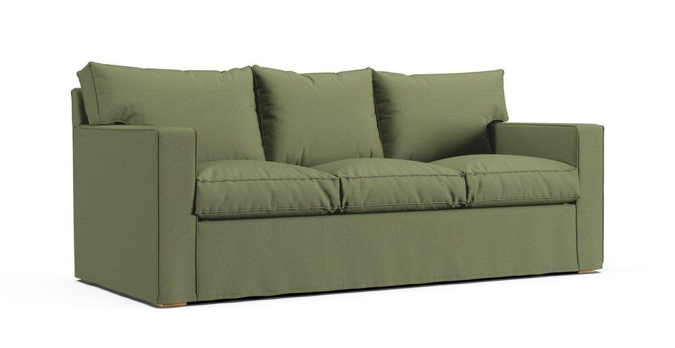 PB Square 3 Seater Slipcover - Care+ Canvas Sage