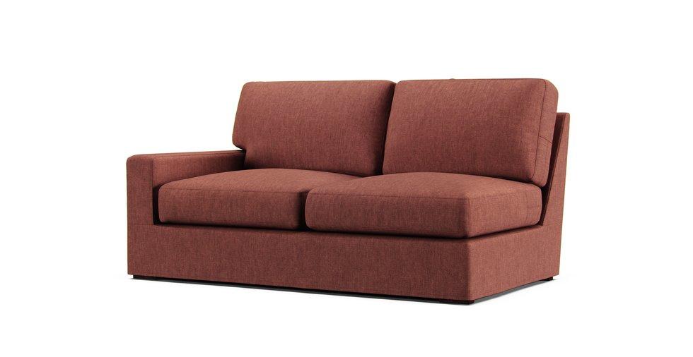 Turner Square Arm Left/Right Loveseat Slipcover - Care+ Tweed Sunset