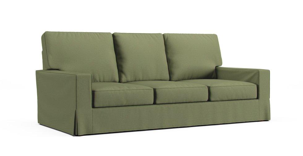 Turner Square Arm Sofa 84" - 3 Seat Slipcover - Care+ Canvas Sage