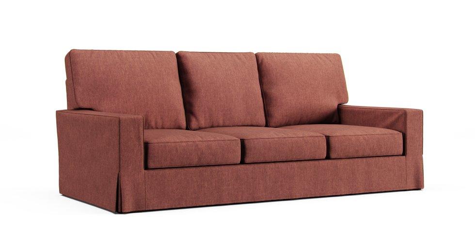 Turner Square Arm Sofa 84" - 3 Seat Slipcover - Care+ Tweed Sunset