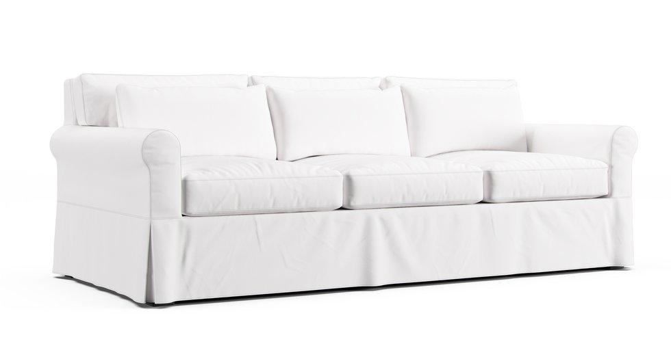 York Roll Arm Deep Seat Three Seat Cushions 97" Grand Sofa Slipcover