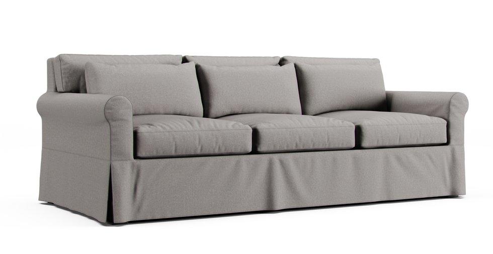 York Roll Arm Deep Seat Three Seat Cushions 97" Grand Sofa Slipcover