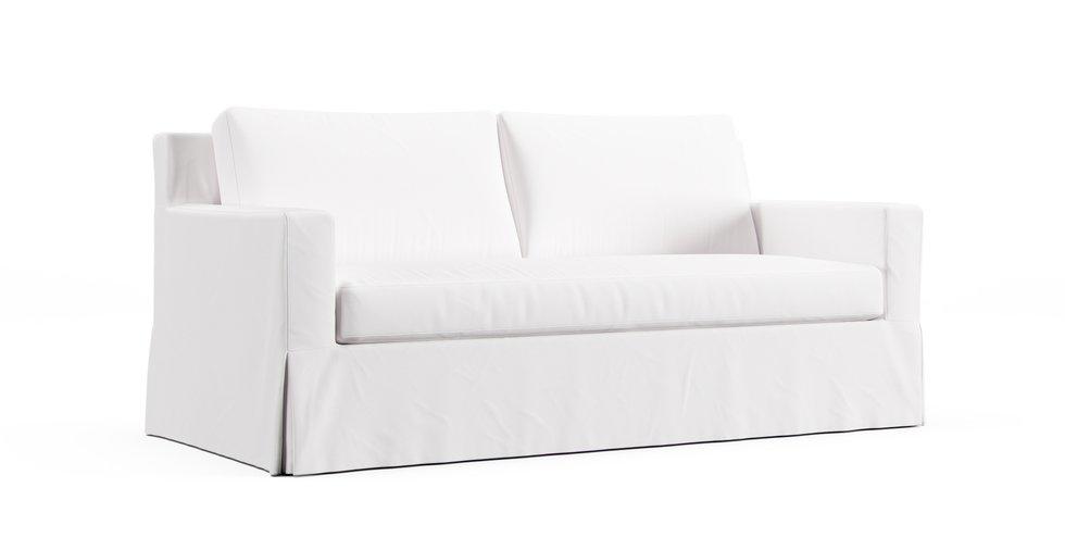 York Square Arm Bench Seat Sofa 80.5" Slipcover