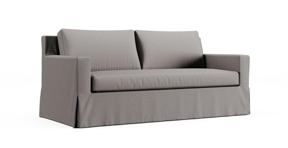 York Square Arm Bench Seat Sofa 80.5" Slipcover