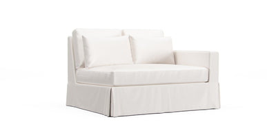 York Square Arm Deep Seat Left/Right 54" Loveseat with Bench Cushion Sectional Slipcover