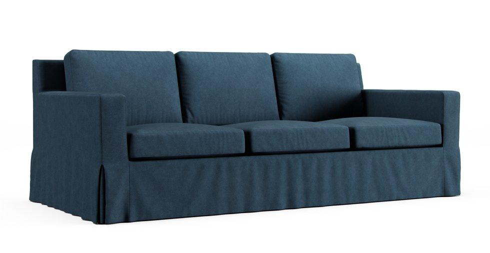 Bezug York Square Arm Deep Seat 95" großes Sofa - Care+ Tweed Teal