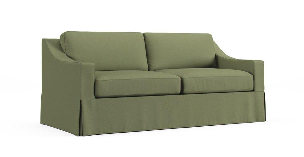 York Slope Arm Sofa 80.5" Slipcover - Care+ Canvas Sage