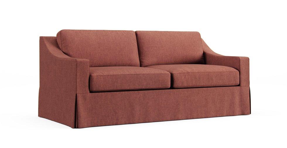 York Slope Arm Sofa 80.5" Slipcover - Care+ Tweed Sunset