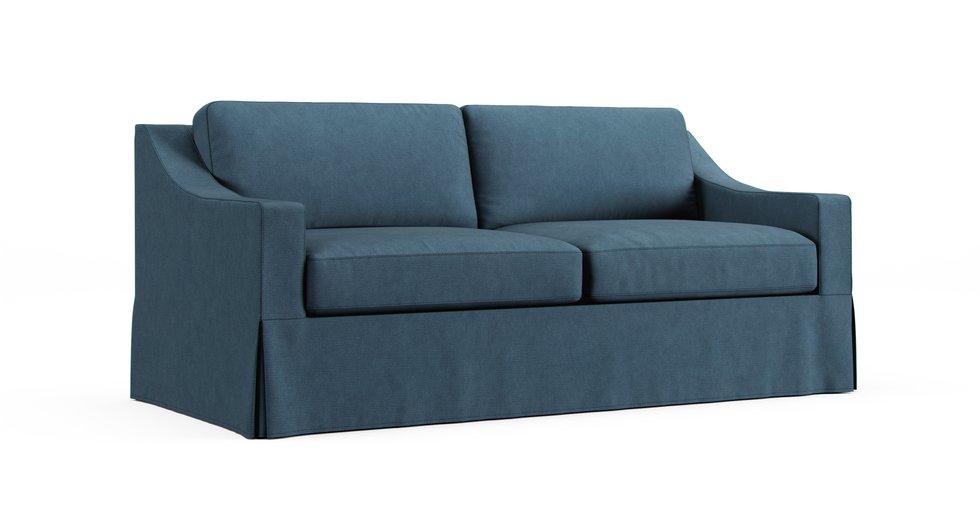 York Slope Arm Sofa 80.5" Slipcover - Care+ Tweed Teal