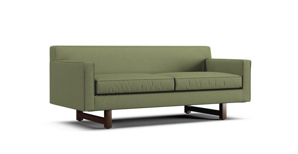 Andre 76" Sofa Slipcover - Care+ Canvas Sage