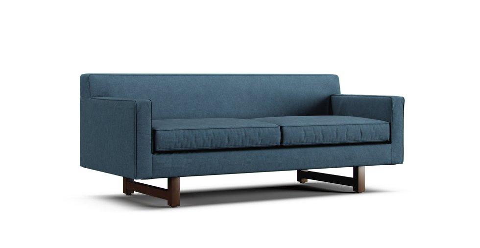 Andre 76" Sofa Slipcover - Care+ Tweed Teal