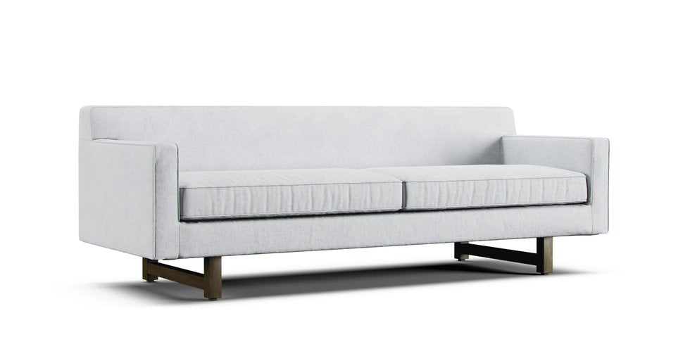 Room and Board Andre sofa featuring Brushed Cotton Ash slipcover