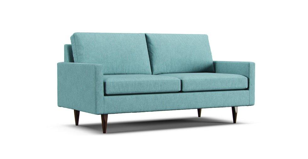 Jasper 71" Loveseat Slipcover - Care+ Tweed Mineral Blue