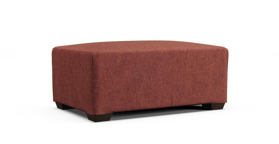 Aberdeen Transitional Ottoman Slipcover - Care+ Tweed Sunset