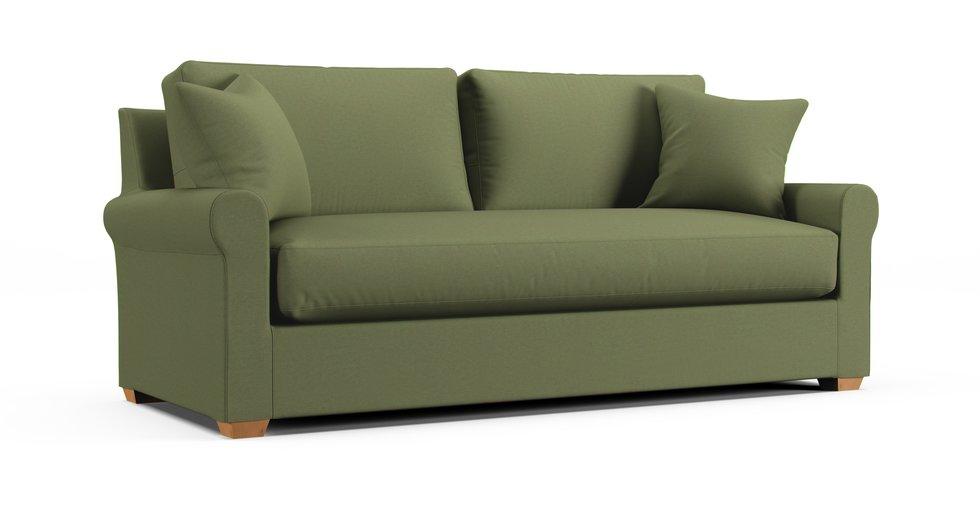 Aberdeen 88" Bench Cushion Sofa Slipcover - Care+ Canvas Sage