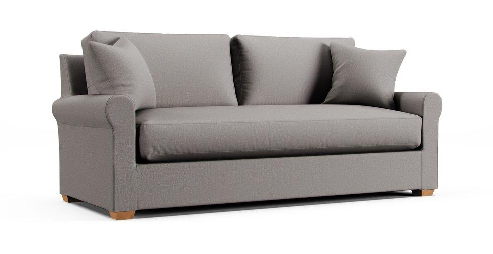 Aberdeen 88" Bench Cushion Sofa Slipcover - Care+ Canvas Ash