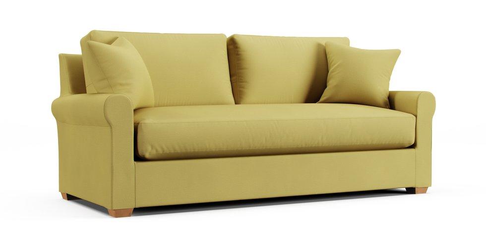 Aberdeen 88" Bench Cushion Sofa Slipcover - Care+ Tweed Amber