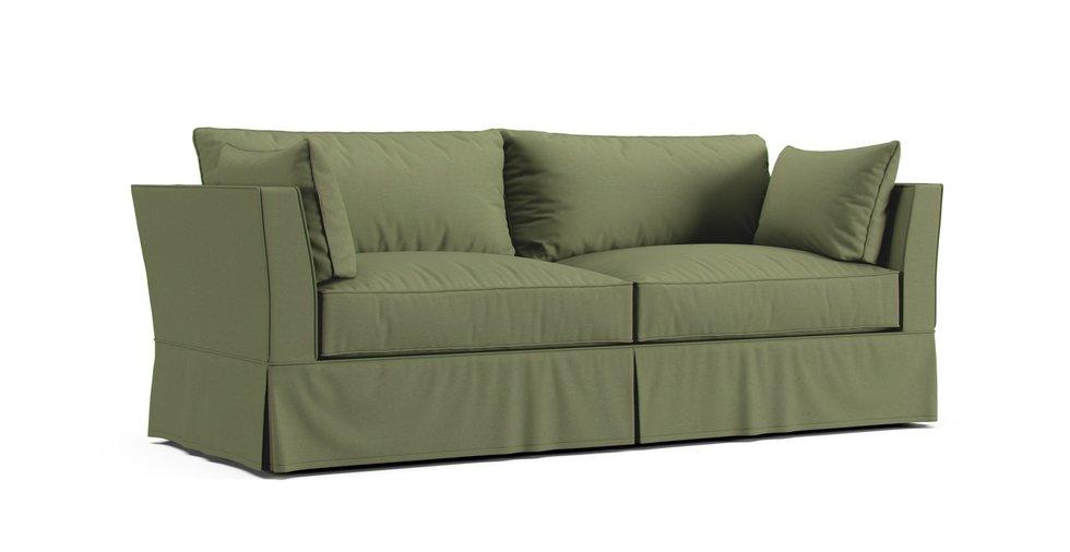 Darby Sofa Slipcover - Care+ Canvas Sage