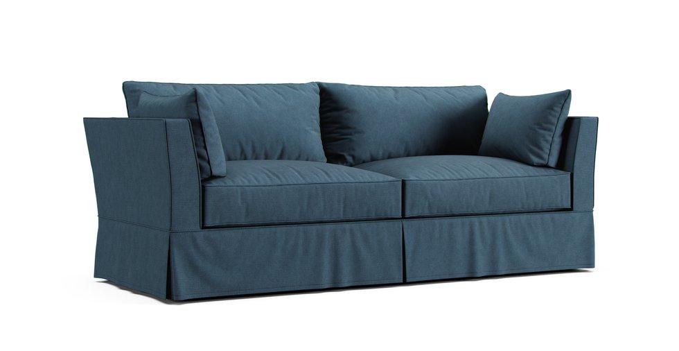 Darby Sofa Slipcover - Care+ Tweed Teal