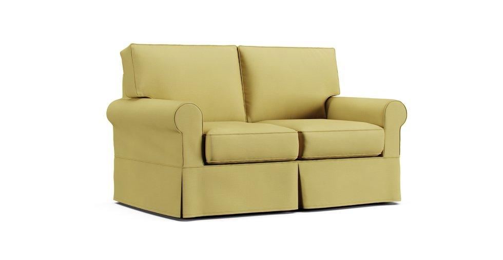 Rowe Nantucket Loveseat Slipcover - Care+ Tweed Amber