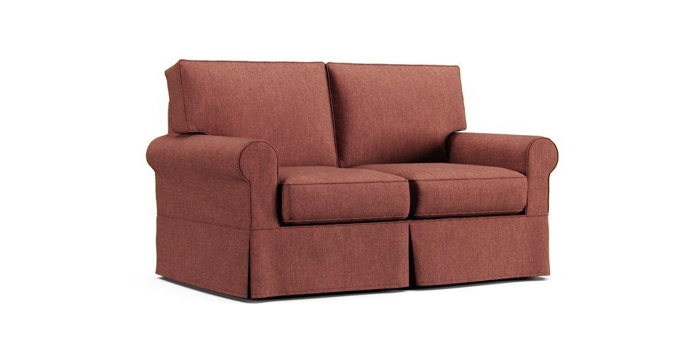 Rowe Nantucket Loveseat Slipcover - Care+ Tweed Sunset
