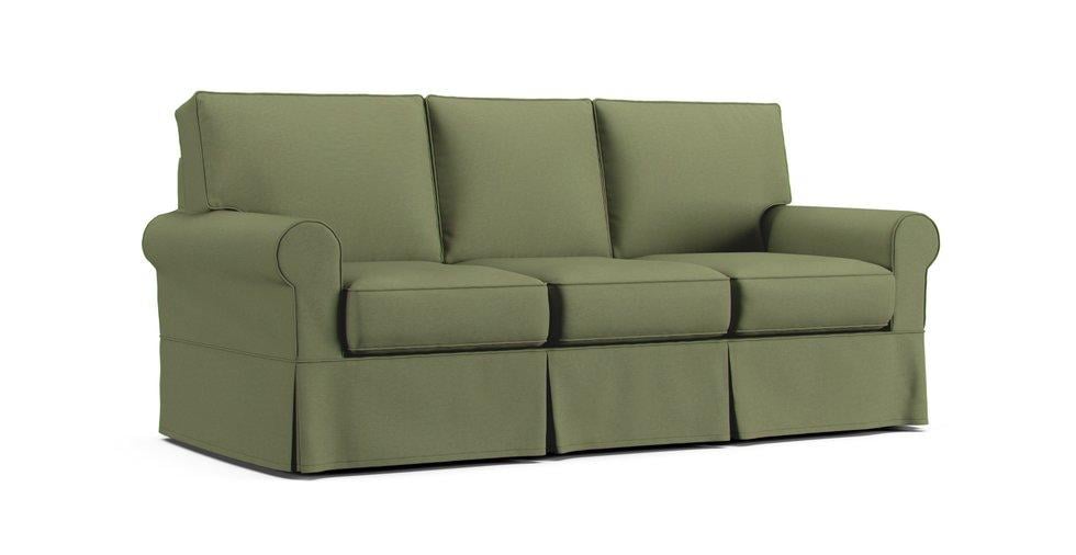 Rowe Nantucket Sofa Slipcover - Care+ Canvas Sage