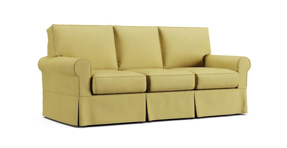 Rowe Nantucket Sofa Slipcover - Care+ Tweed Amber