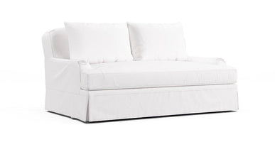 Belgian Classic Roll Arm 6ft Bench-Seat Sofa Slipcover