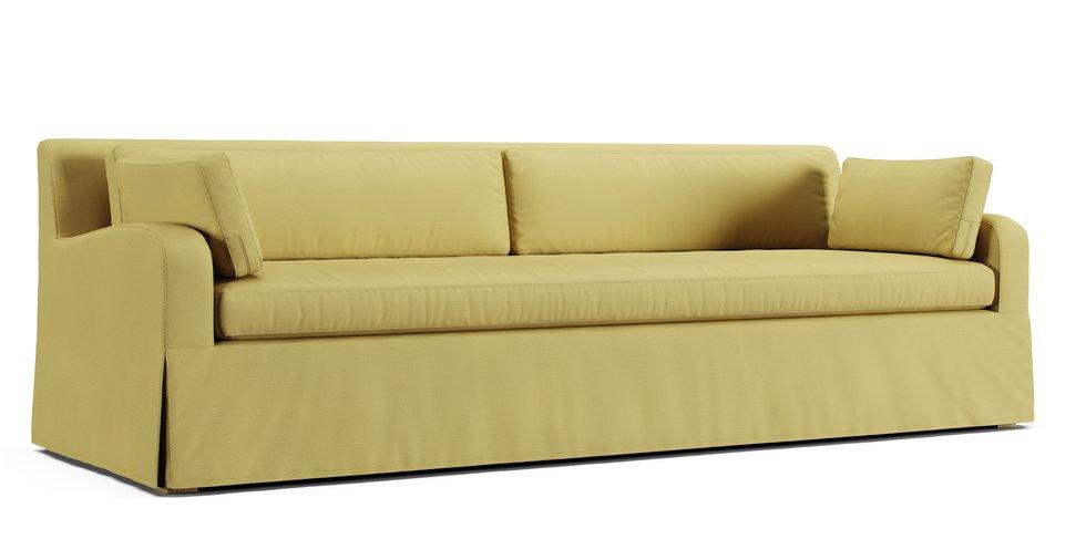 Covers for RH Belgian Slope Arm 9&rsquo; Sofa - Care+ Tweed Amber