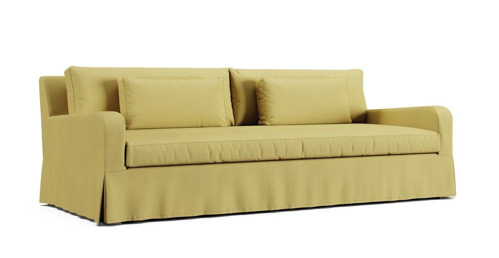 Covers for RH Belgian Slope Arm 8ft Sofa - Care+ Tweed Amber