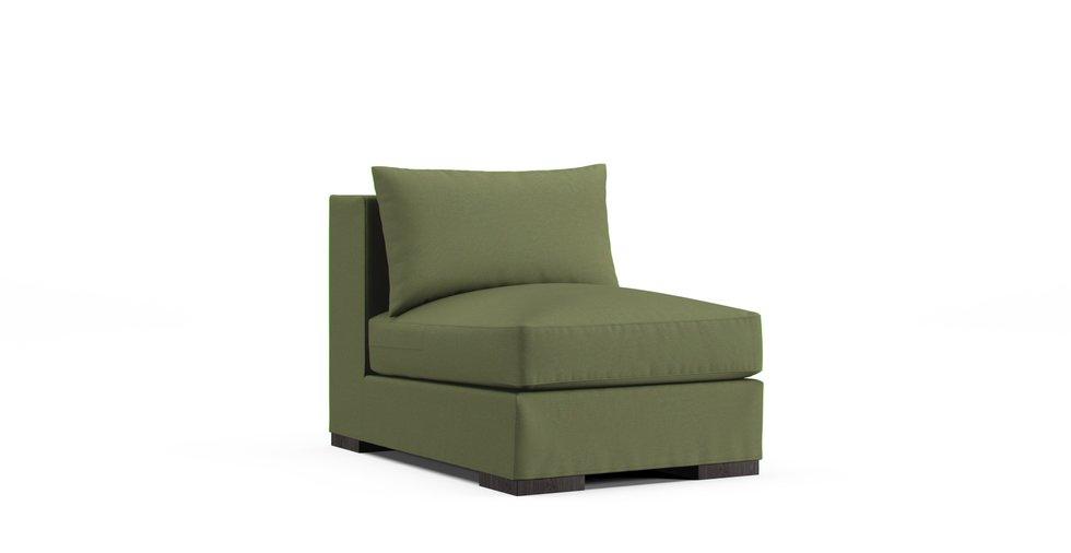 Covers for RH Capri Luxe Armless Chair - Care+ Canvas Sage