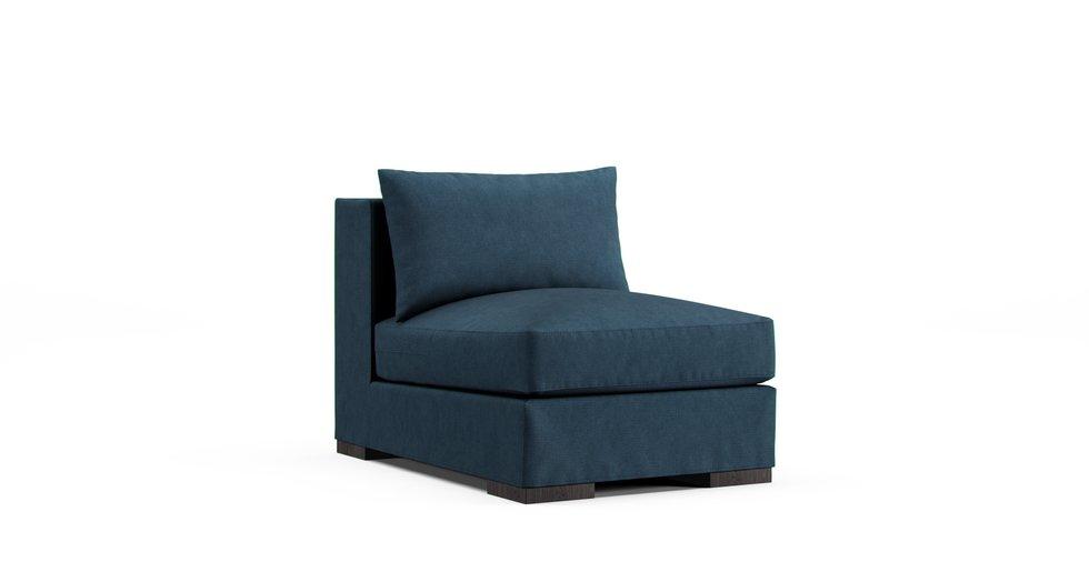 Covers for RH Capri Luxe Armless Chair - Care+ Tweed Teal