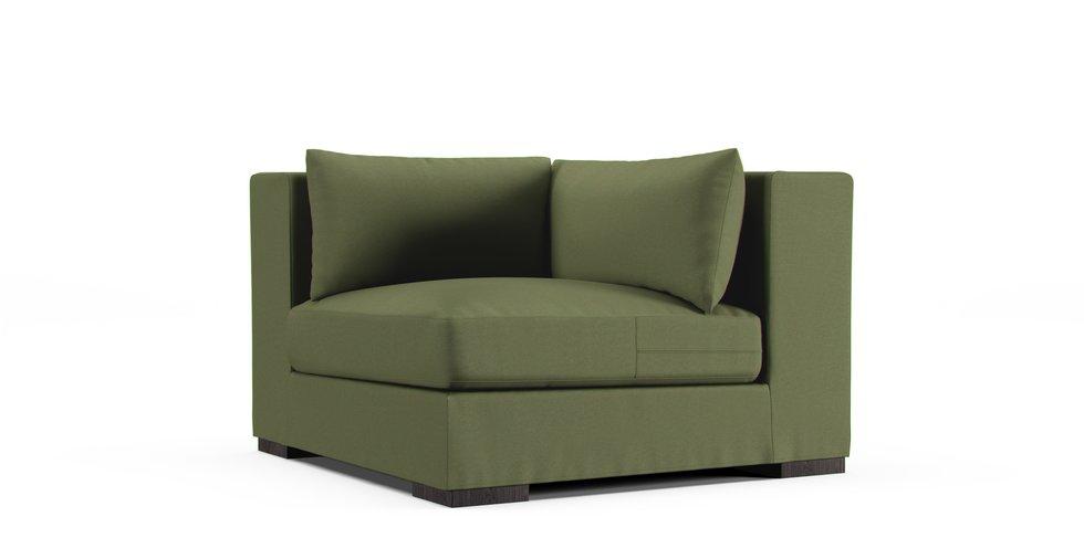 Covers for RH Capri Luxe Corner Chair - Care+ Canvas Sage