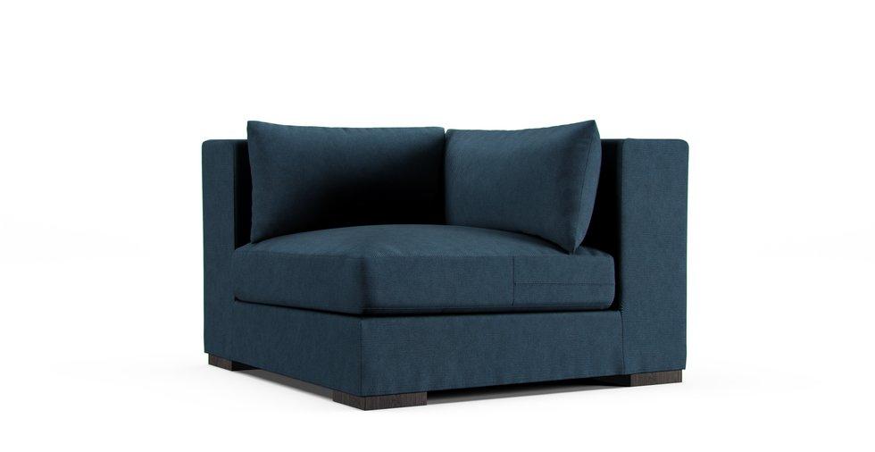 Covers for RH Capri Luxe Corner Chair - Care+ Tweed Teal